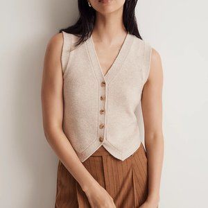 Madewell Cream Sleeveless Knit Top